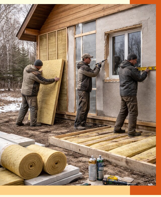 Утепление дачного дома в Евпатории от 5003 руб/м2 — недорого | ТепломастерЕвп
